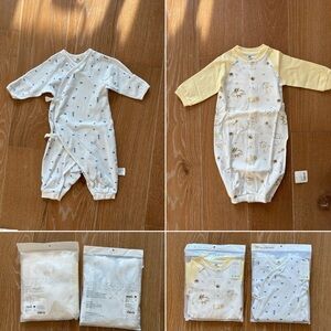 NWT new Size 3-6 months Les Enphants luxury brand baby sleep sack & wrap onesie